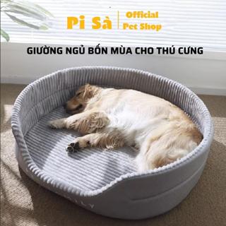 Giường ngủ cho chó mèo 4 mùa | Ổ nằm cho chó mèo cỡ lớn | Chuồng đệm giặt dễ dàng không làm mất khuôn