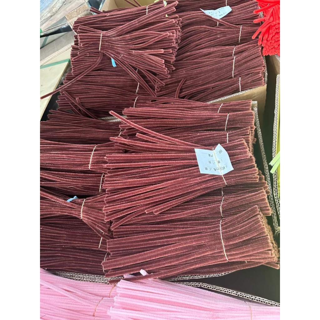 Set 100 Dây kẽm nhung màu pastel làm đồ trang trí handmade, Dây kẽm lông làm đồ chơi, hoa, ố