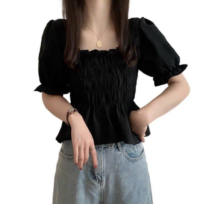 Áo kiểu from nhún bigsize 55-115kg của giãn tay bồng