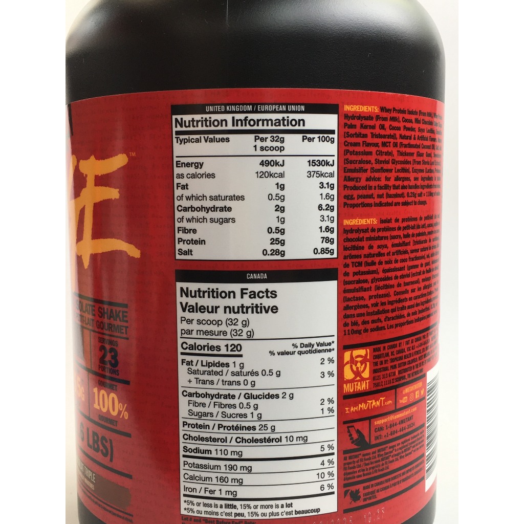 WHEY ISOLATE Iso Surge Mutant 1.6LBs - Sữa tăng cơ tinh khiết giúp bổ sung protein