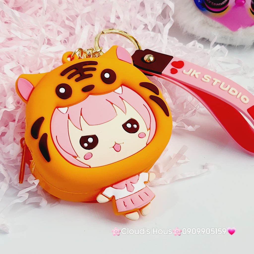 Bóp Móc khóa Động vật cosplay silicone