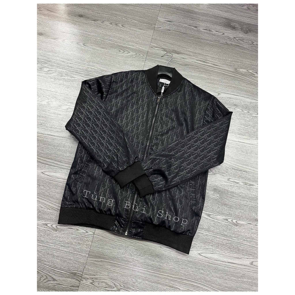 Áo Khoác Bomber Dio Họa Tiết Vân Chìm New 2023, Áo Khoác Bomber Nam Nữ Siêu Cấp Dệt Vân Chìm