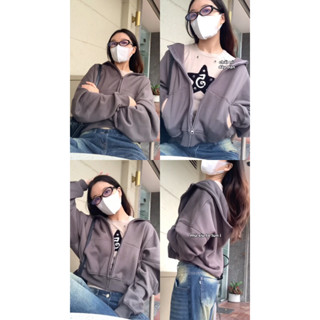 [PASS] Áo nỉ hoodie mũ to boxy khoá kéo Bycamcam