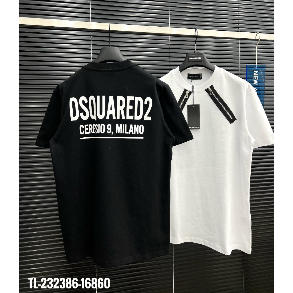 🔥Hot🔥Áo thun DSQUARED2 phối 2 khóa in chữ lưng thiết kế hot trend Nam nữ New 2023