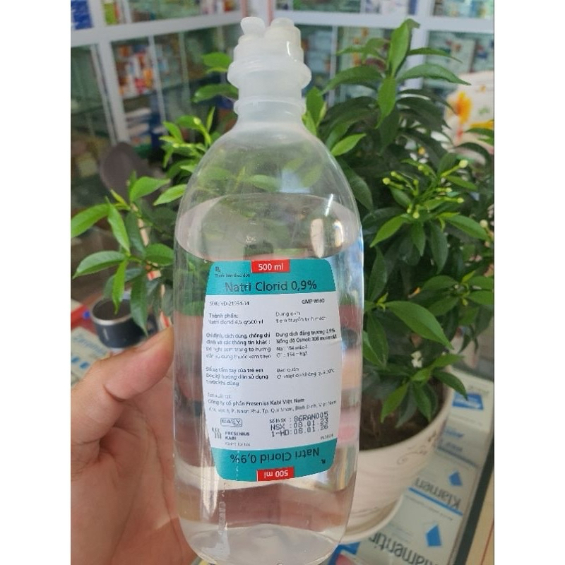 Dung dịch muối Natri Clorid 0,9% Kabi chai 500ml