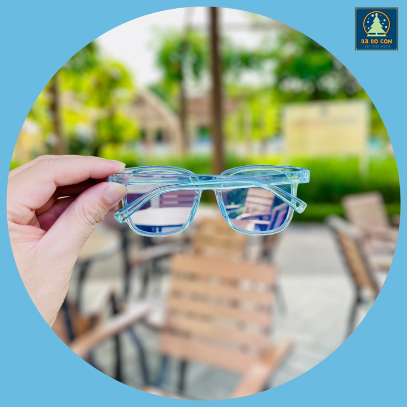 Kính trẻ em chống ánh sáng xanh không độ Shein size 3-5 tuổi gọng dẻo, chống UV đeo cực đẹp, fullbox.