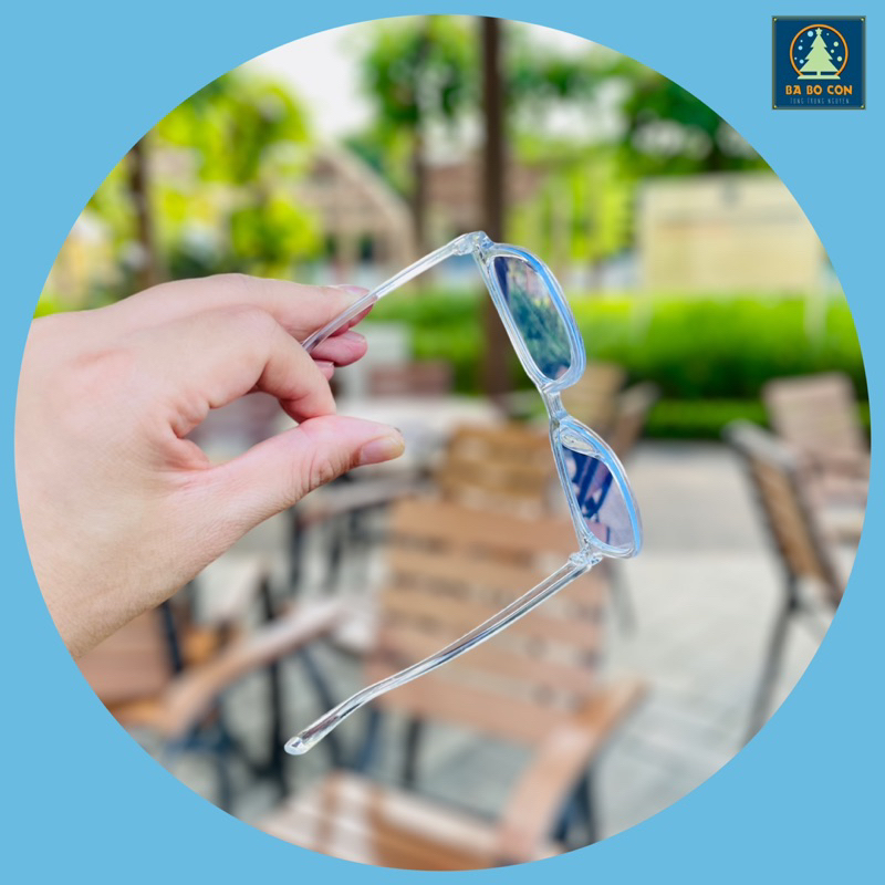 Kính trẻ em chống ánh sáng xanh không độ Shein size 3-5 tuổi gọng dẻo, chống UV đeo cực đẹp, fullbox.