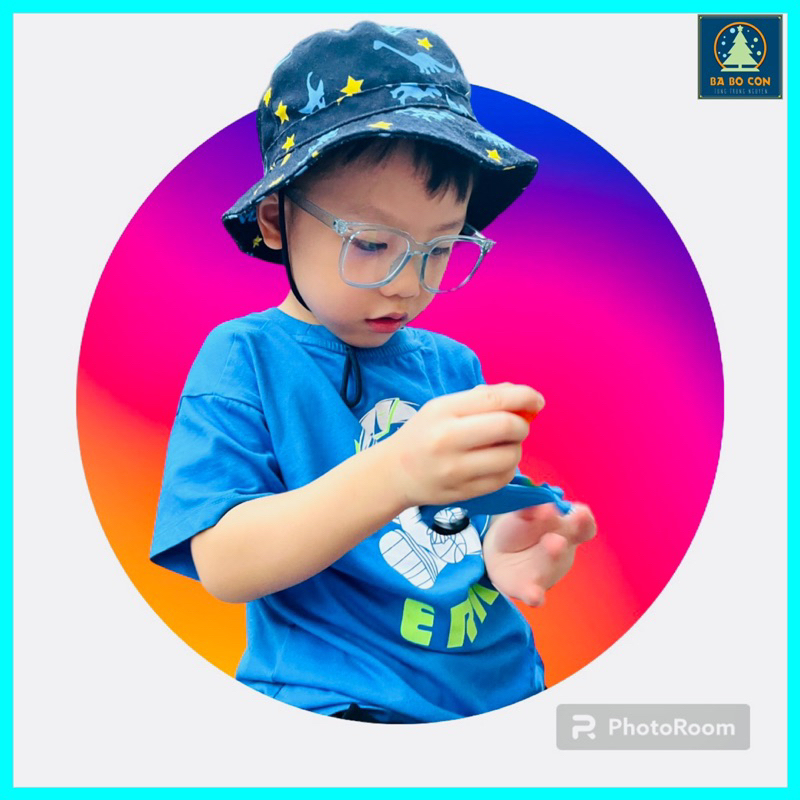 Kính trẻ em chống ánh sáng xanh không độ Shein size 3-5 tuổi gọng dẻo, chống UV đeo cực đẹp, fullbox.