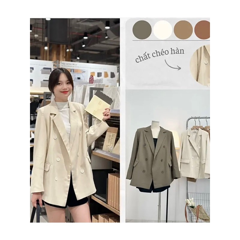 Áo blazer nữ hai lớp phong cách hàn quốc AO29