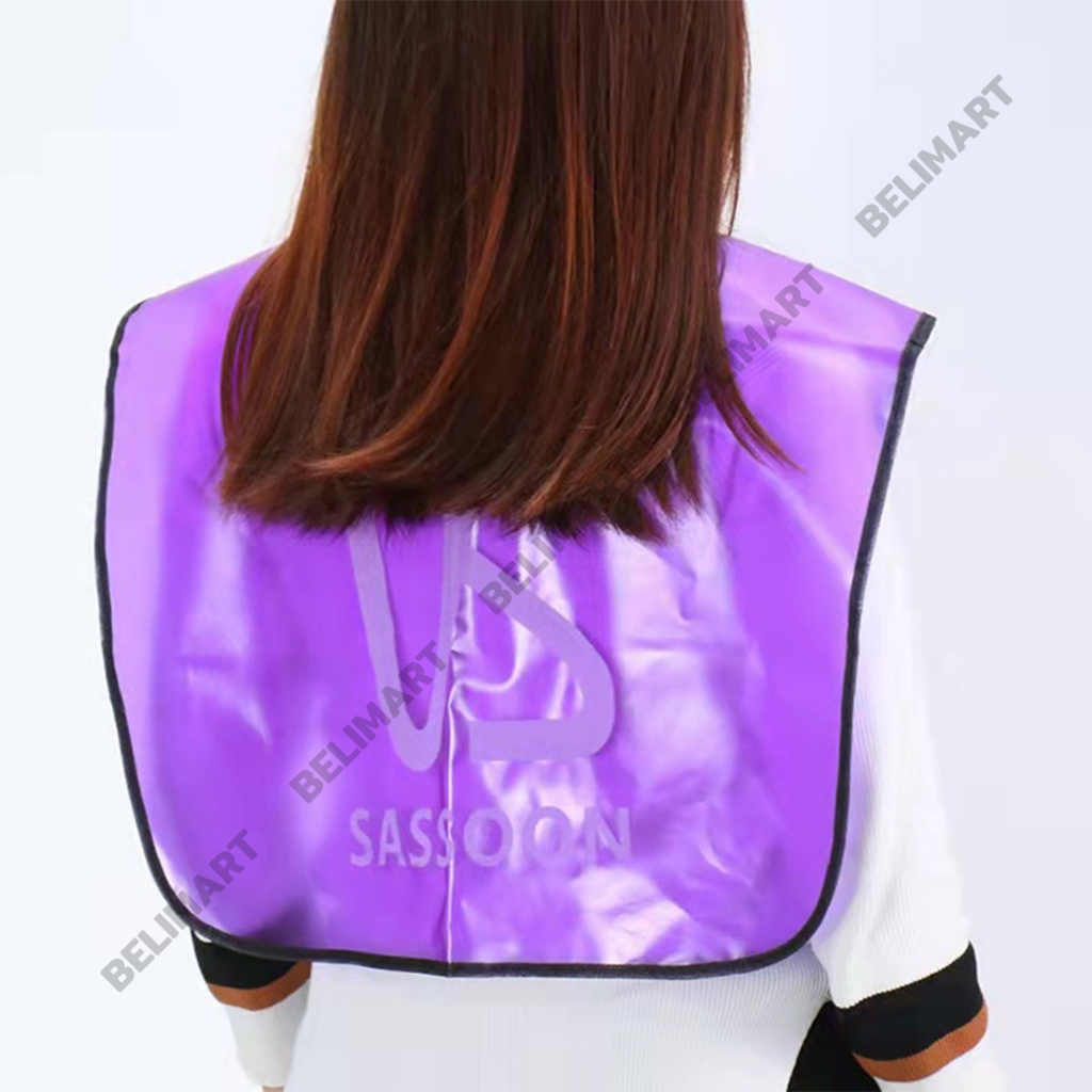 Áo choàng nhuộm tóc dùng nhiều lần, bạt nhuộm tóc tại nhà chống thấm nước màu tím BELIMART BL059