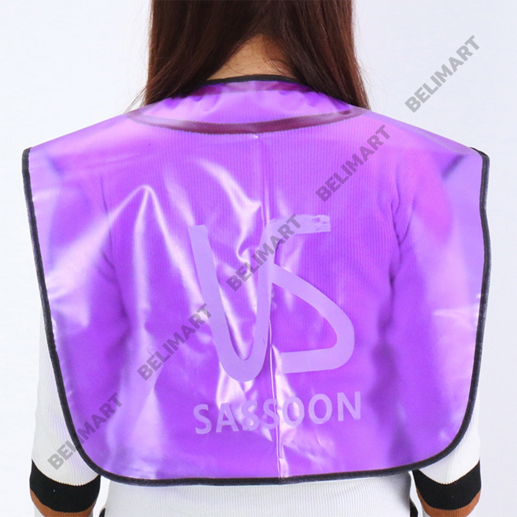 Áo choàng nhuộm tóc dùng nhiều lần, bạt nhuộm tóc tại nhà chống thấm nước màu tím BELIMART BL059