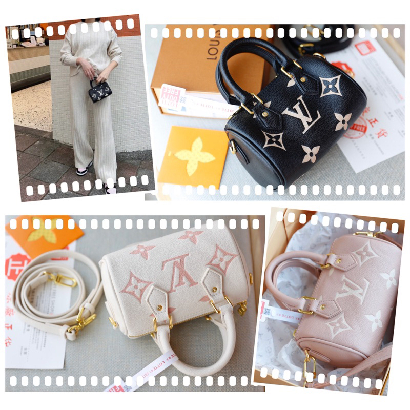 Túi Xách LV Speedy Nano Trắng Kem Đen Size 16  -  By Anh Dinh Phuong