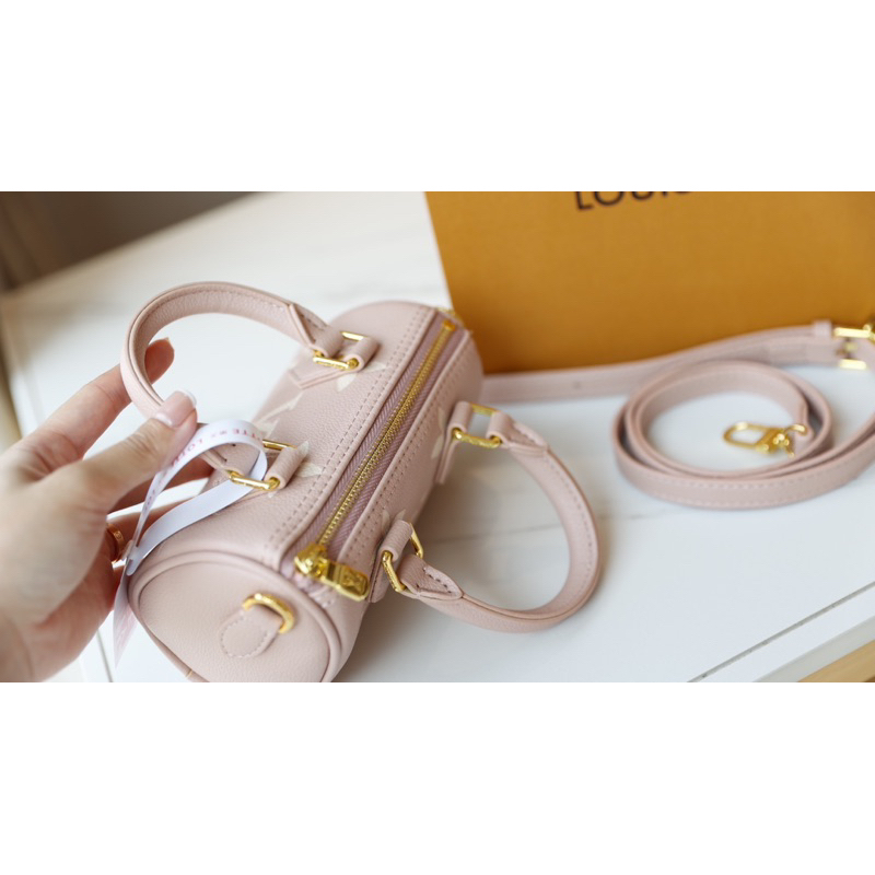 Túi Xách LV Speedy Nano Trắng Kem Đen Size 16  -  By Anh Dinh Phuong