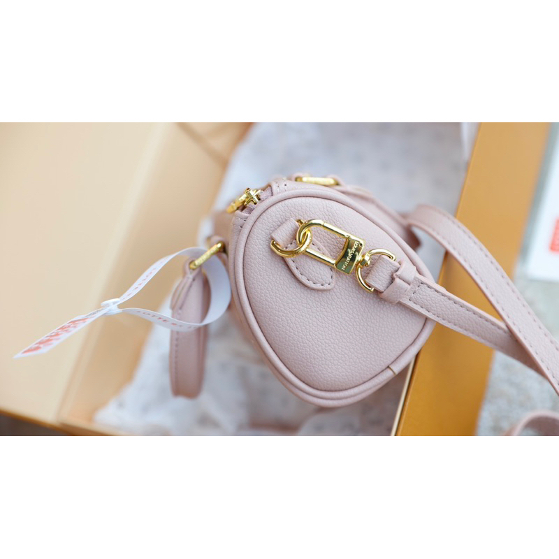 Túi Xách LV Speedy Nano Trắng Kem Đen Size 16  -  By Anh Dinh Phuong