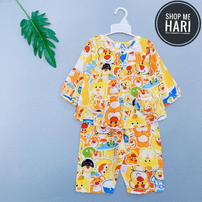 Bộ tole/ lanh tay dài quần dài cài nút giữa