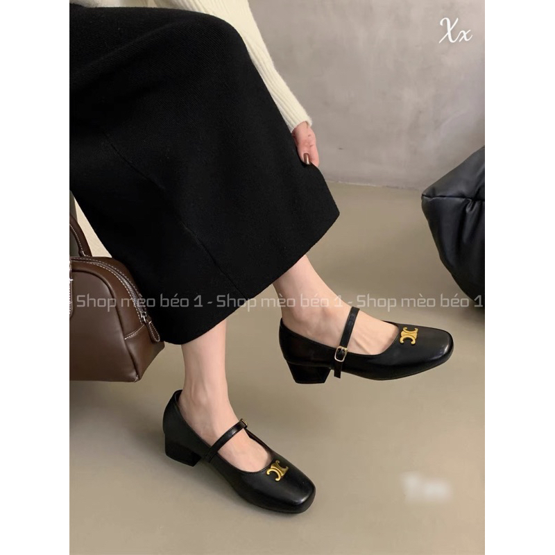 Giày búp bê cl quai ngang tag đồng đế thấp fullbox hàng quảng châu cao cấp
