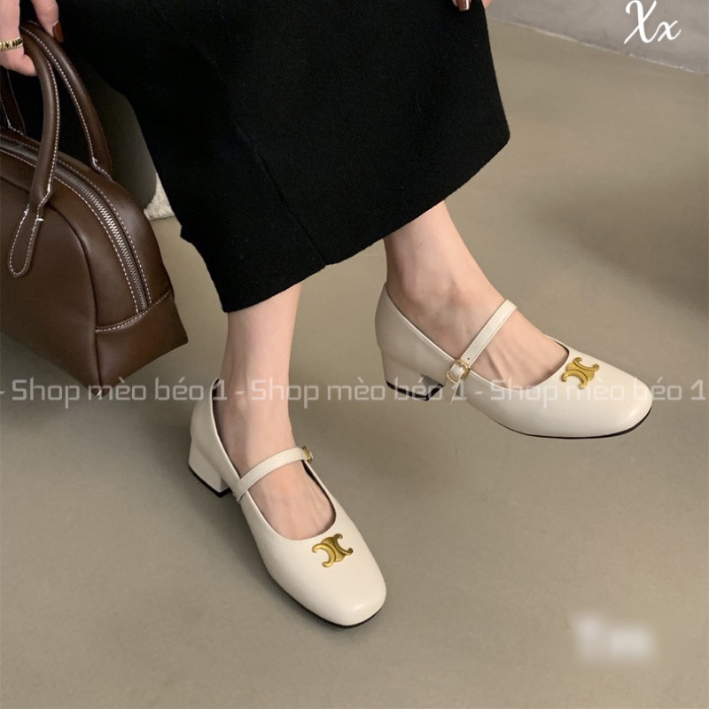 Giày búp bê cl quai ngang tag đồng đế thấp fullbox hàng quảng châu cao cấp