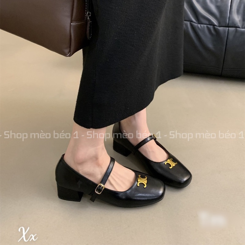 Giày búp bê cl quai ngang tag đồng đế thấp fullbox hàng quảng châu cao cấp