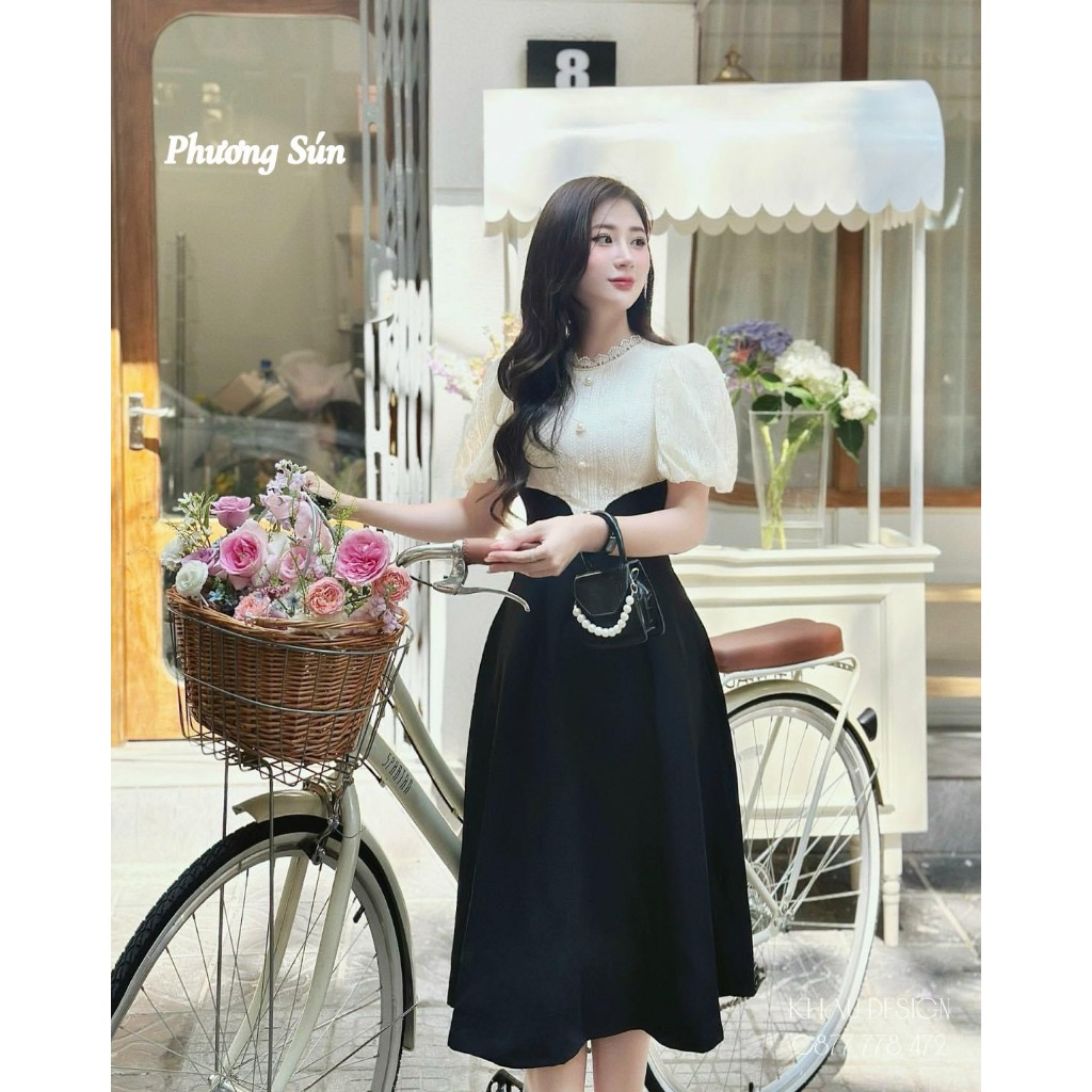 Mã V248 váy ren cúc ngọc sịn sò