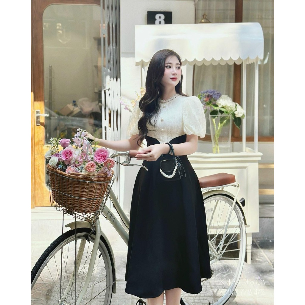 Mã V248 váy ren cúc ngọc sịn sò