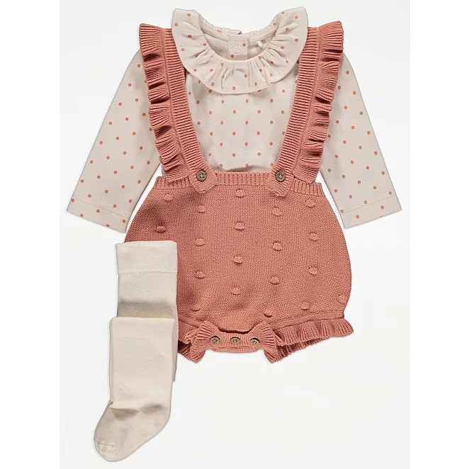 Set Romper Bodysuit bé gái Geo Auth