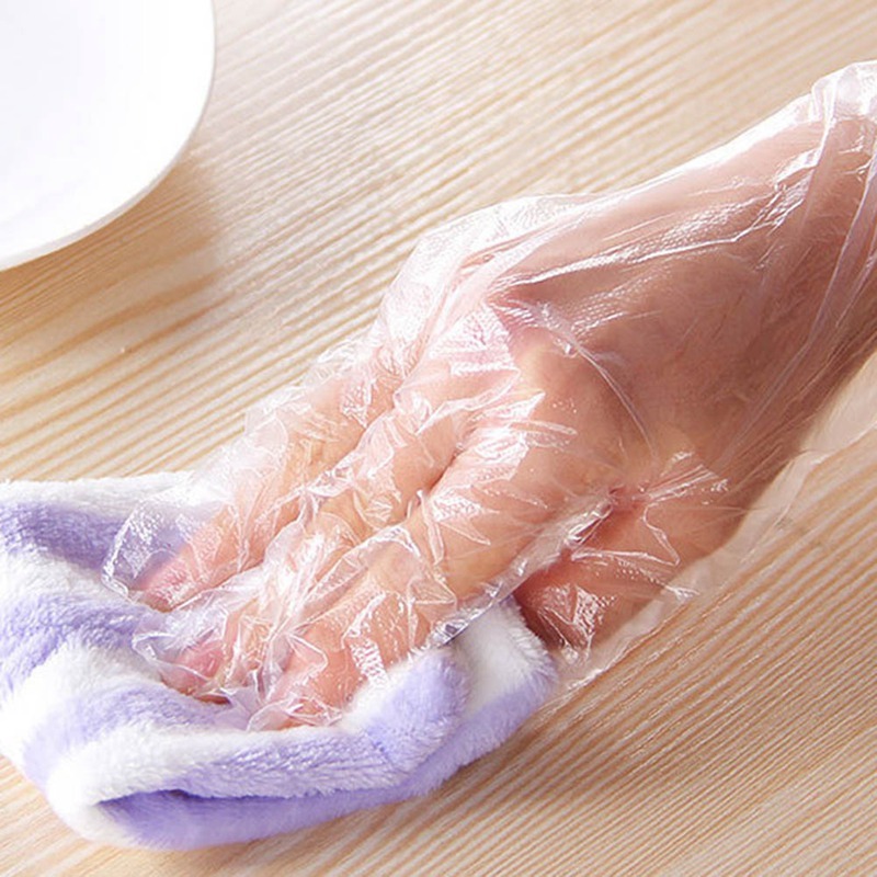 Hộp 100 chiếc găng tay nilon dùng 1 lần