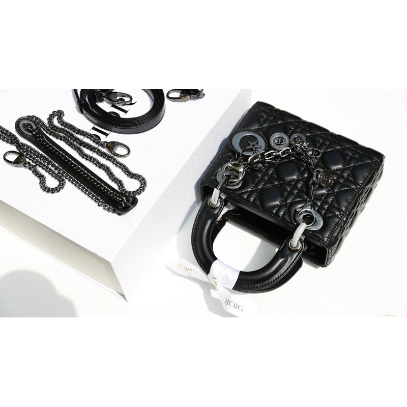 Túi Xách Dii Orr Lady Charm Đen Ghi Size 17  -  By Anh Dinh Phuong