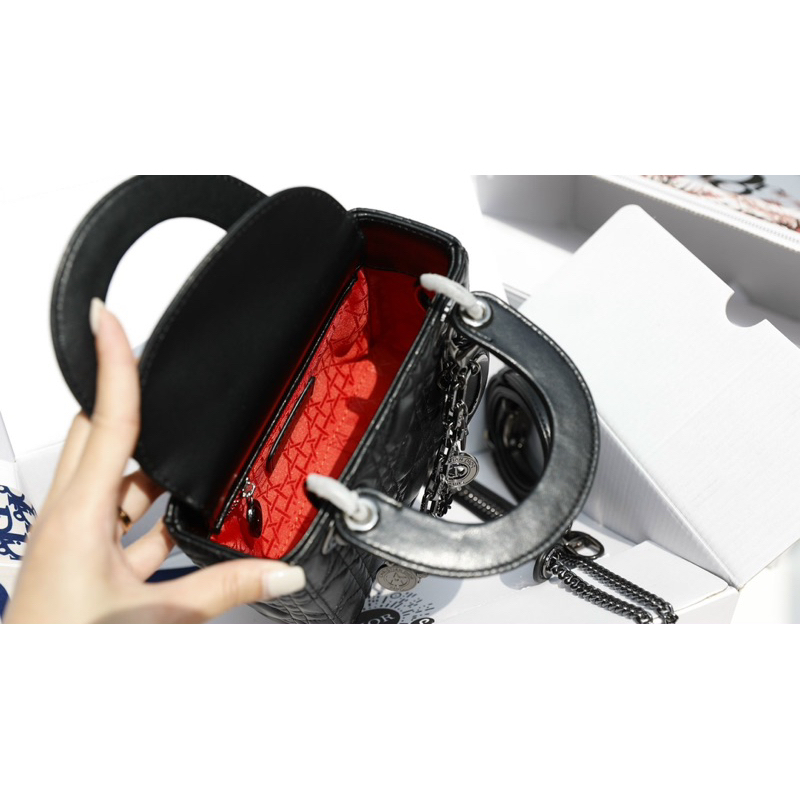 Túi Xách Dii Orr Lady Charm Đen Ghi Size 17  -  By Anh Dinh Phuong