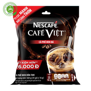 Cà phê hòa tan NESCAFÉ CAFÉ VIỆT Cà Phê Đen Đá (túi 35 gói x16g)