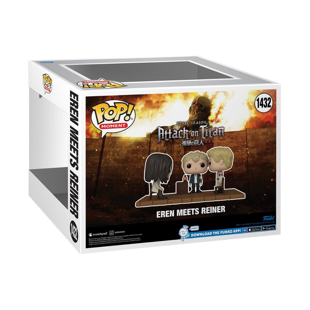 Mô hình nhân vật chính hãng Funko Pop Moment: Attack on Titan  - Eren meets Reiner #1432