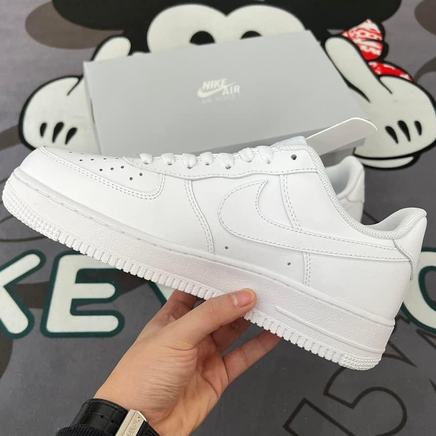 Giày_nike trắng đi học nam nữ, Giày_nike air force 1 af1 all white hàng cao cấp full box bill
