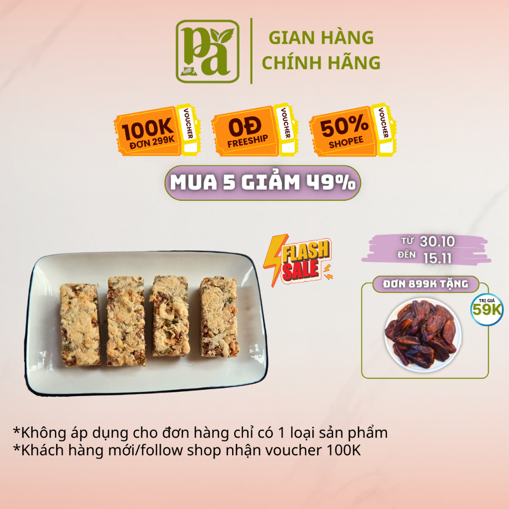 Thanh gạo lứt chà bông Phú An Healthy Foods 25g bổ sung dinh dưỡng, dành cho người ăn kiêng, chế độ, ăn vặt healthy