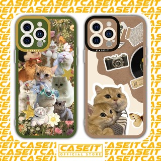 Ốp lưng iphone cạnh vuông Caseit cặp đôi mèo con cute meme aesthetic x/11/12/13/14/pro/max/plus/promax