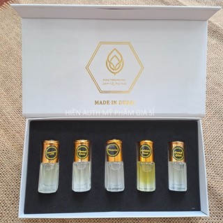 Set tinh dầu nước hoa dubai cao cấp 5 mùi dạng lăn - xinhshop789