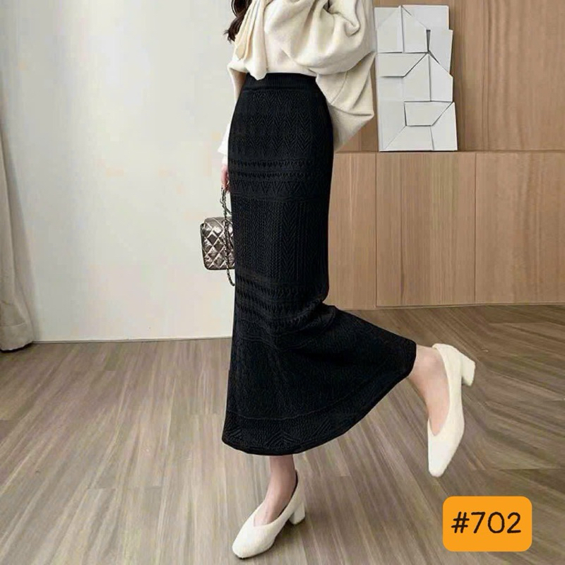 Chân váy len phối ren hàng Quảng Châu cao cấp cho nữ