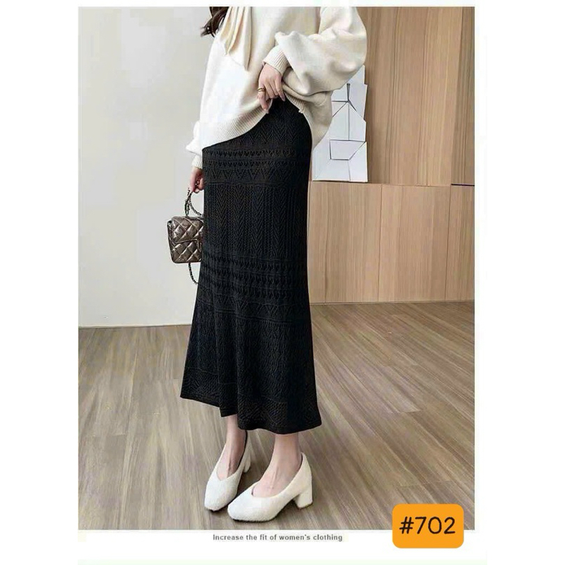 Chân váy len phối ren hàng Quảng Châu cao cấp cho nữ