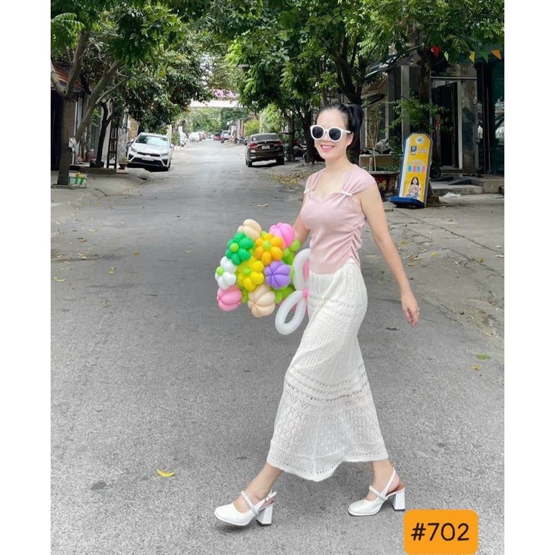 Chân váy len phối ren hàng Quảng Châu cao cấp cho nữ