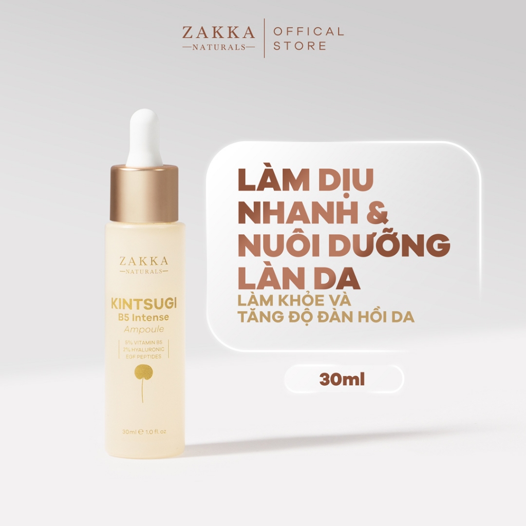 Tinh Chất (Ampoule) Phục Hồi Chứa Vàng Zakka Naturals Kintsugi B5 Intense Ampoule 30ml