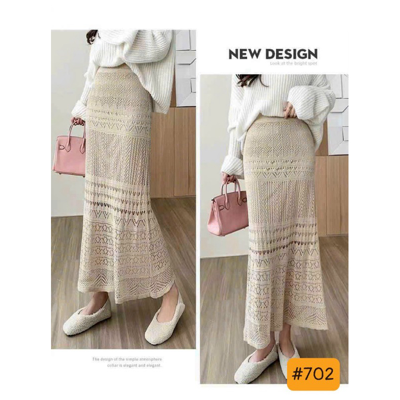 Chân váy len phối ren hàng Quảng Châu cao cấp cho nữ
