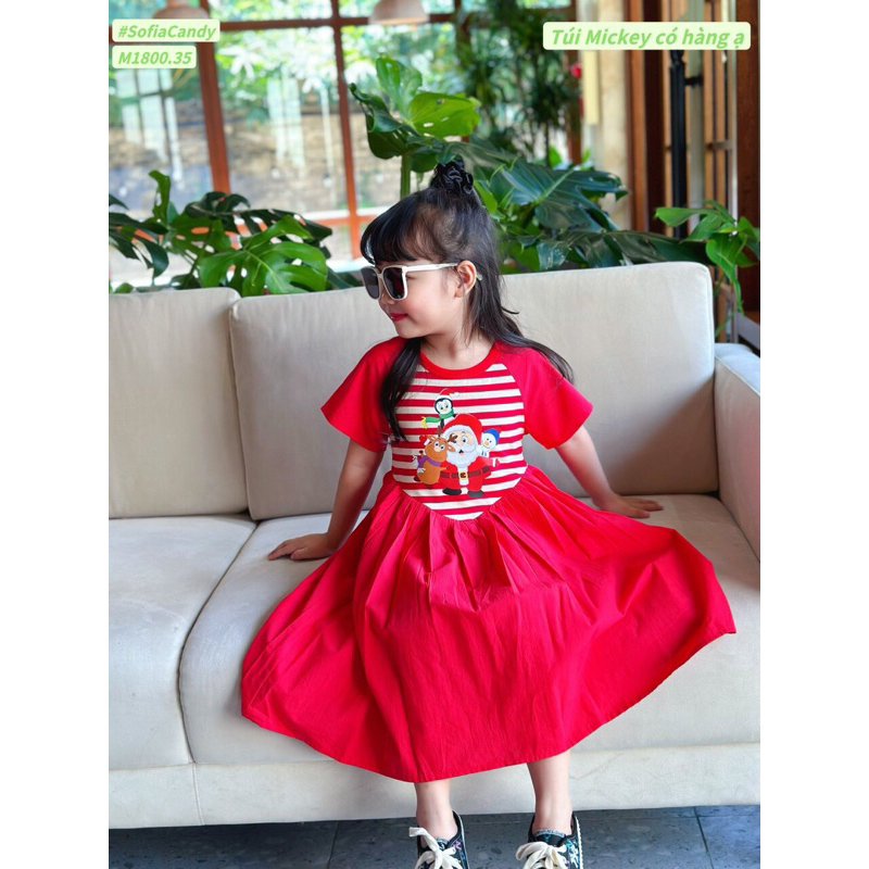 Đầm Noel bé gái 8-35kg siêu đẹp, váy noen bé gái siêu Đẹp