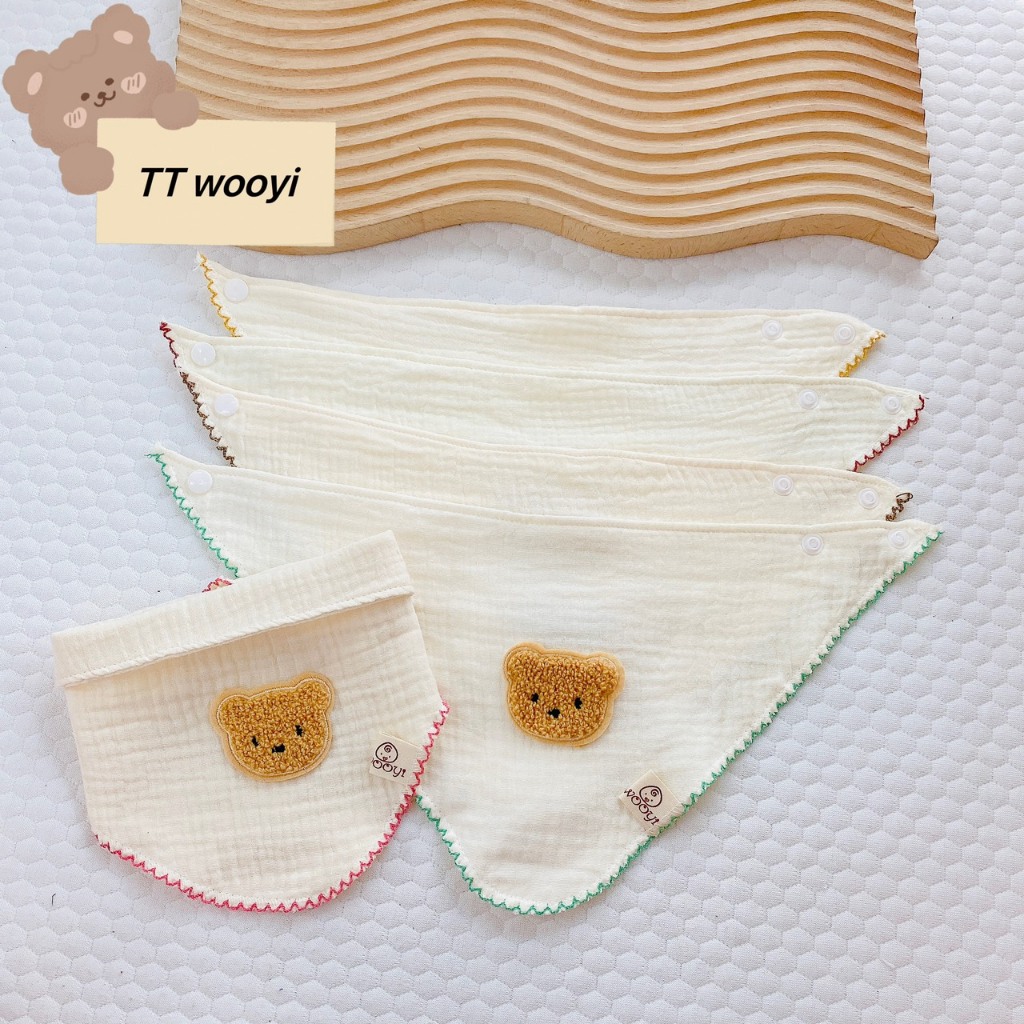 Yếm xô MUSLIN GẤU cho bé Y11