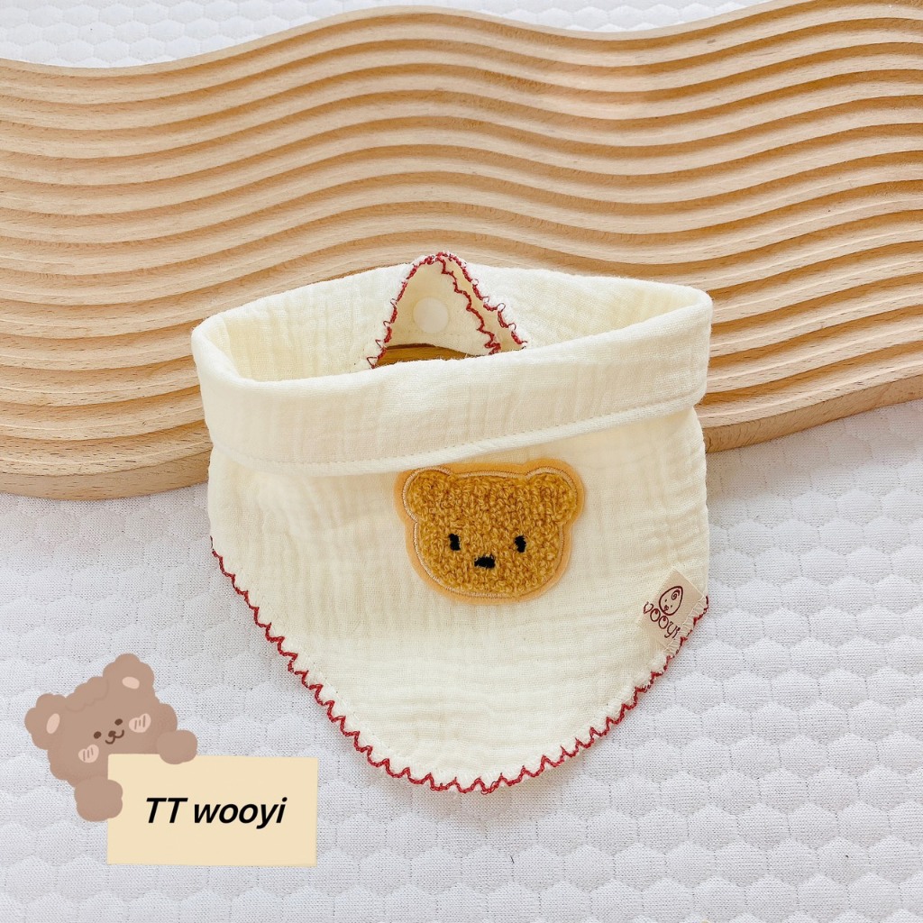 Yếm xô MUSLIN GẤU cho bé Y11