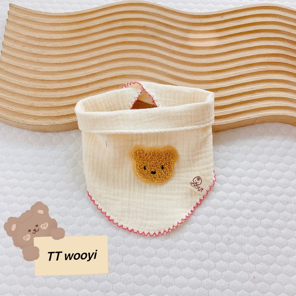 Yếm xô MUSLIN GẤU cho bé Y11