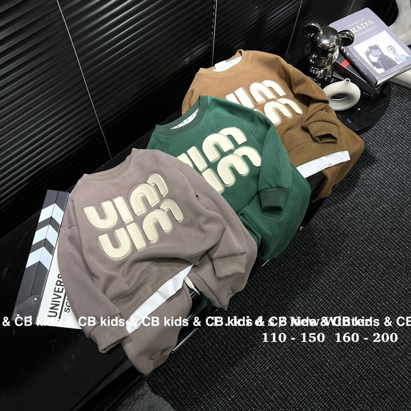 Sét bộ quần áo bé trai dài tay vải nỉ hai da đẹp dày