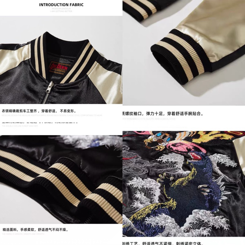 Oder - Áo khoác sukajan thêu hoạ tiết