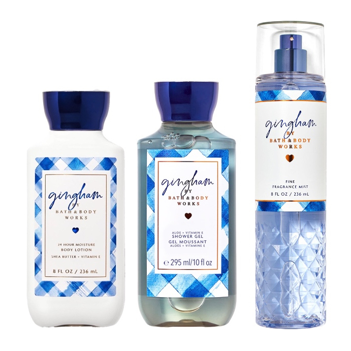 Xịt Toàn Thân, Gel Tắm, Dưỡng Thể BATH & BODY WORKS Gingham Xanh - chính hãng Mỹ