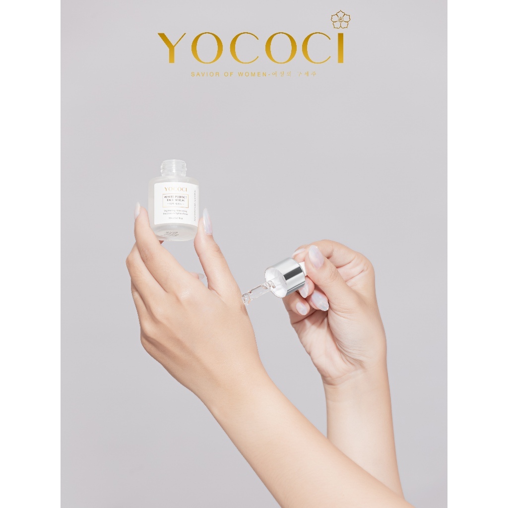 Bộ dưỡng trắng và bảo vệ da Yococi gồm 1 kem chống nắng 50g + 1 kem face 20g + 1 serum 20ml + 1 nước tẩy trang - 100g