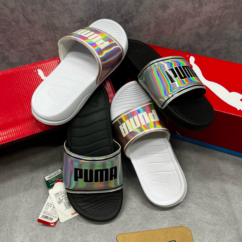 Dép PUMA COOL CAT - POPCAT HOLOGRAM DISTRESSED 386722-01 * DÉP PUMA QUAI DÁN 394056-01 CHÍNH HÃNG FULL