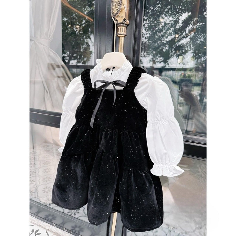 Set Váy Nhung kim sa lấp lánh cho bé gái 10-30kg
