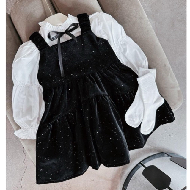 Set Váy Nhung kim sa lấp lánh cho bé gái 10-30kg